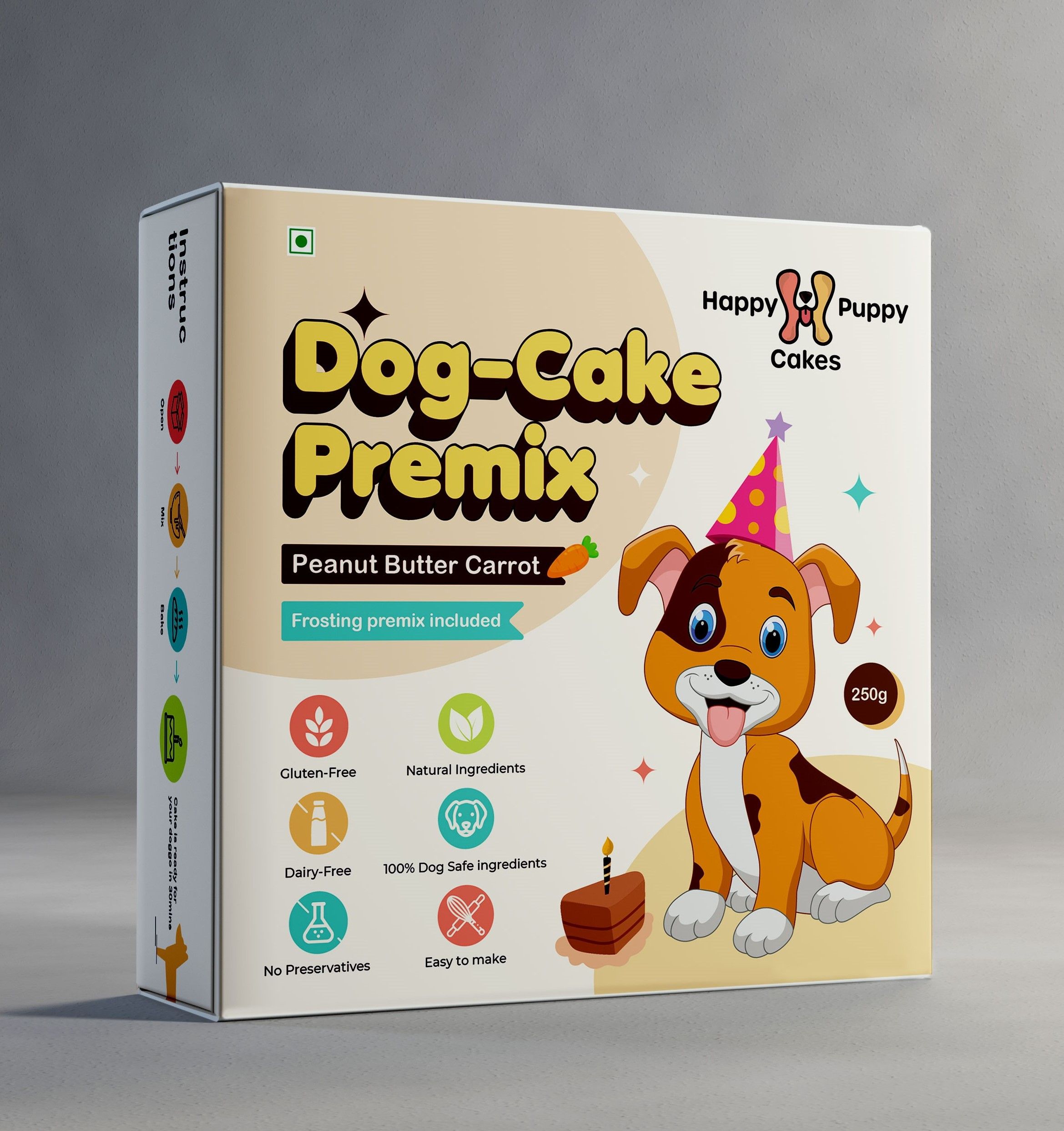 Buy Peanut Butter Carrot Dog Cake PREMIX (VEG) India - Order online from Happy  Puppy Cakes - Dog Cakes near me in Delhi, Bangalore, Mumbai, Pune,  Hyderabad, Chennai, Haryana, Kolkata, Patna, Surat,